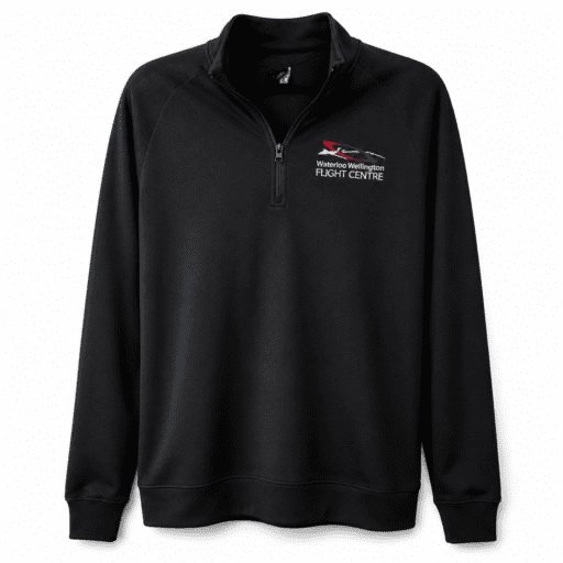 Quarter-Zip Pullover – Black