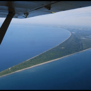 Pelee island aerial view